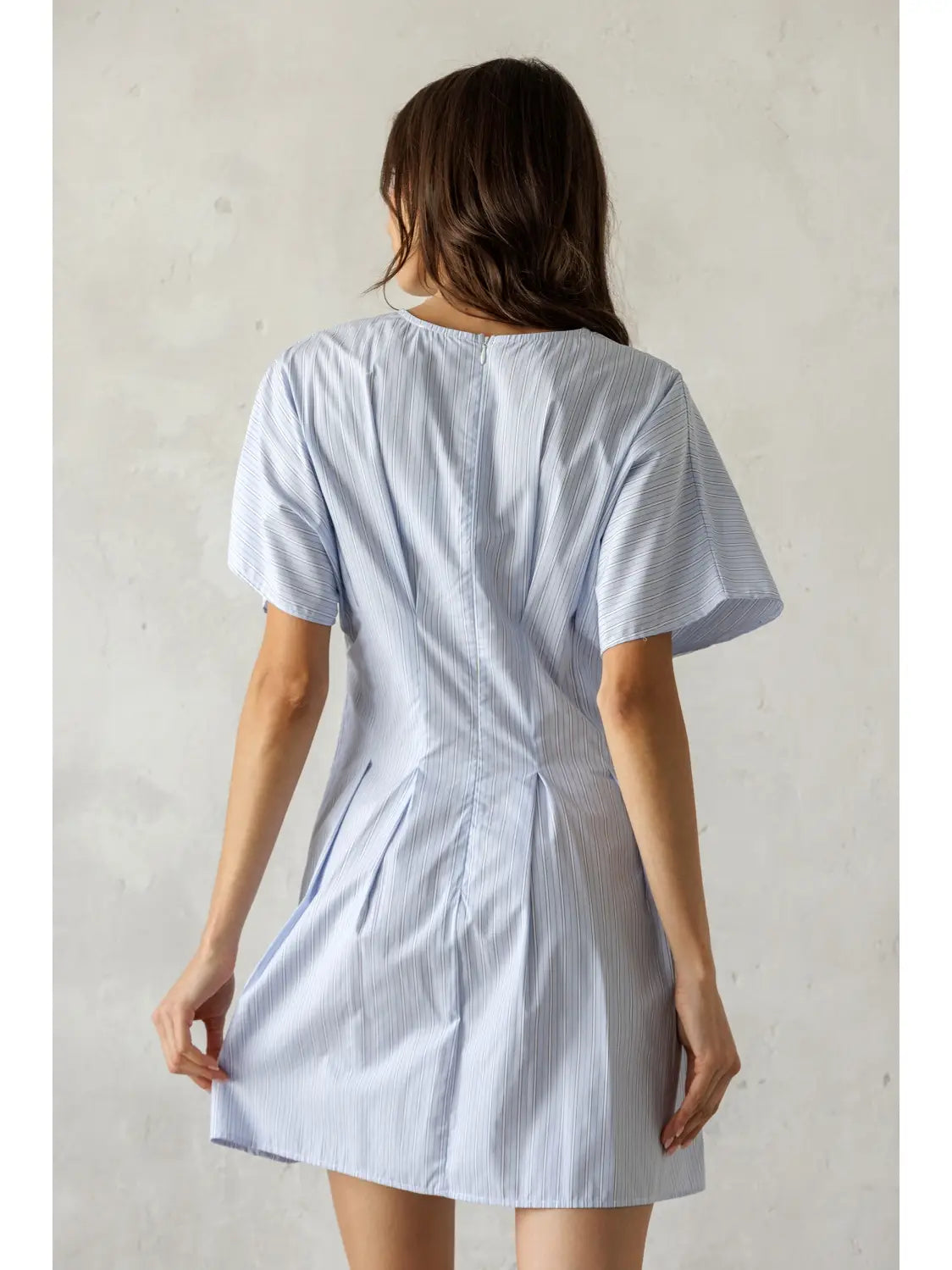 elisa pinstriped mini dress