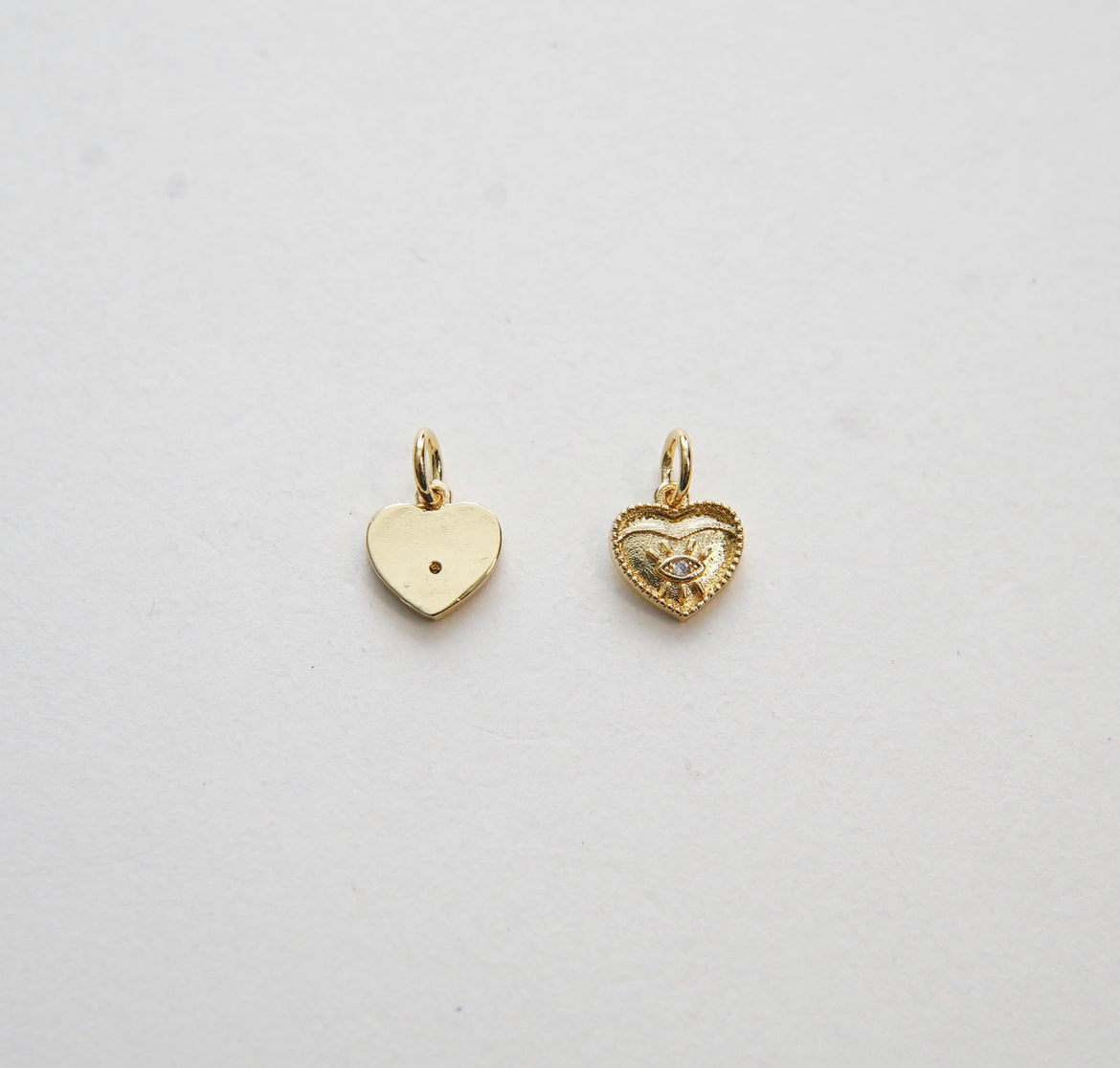 mini evil eye heart charm