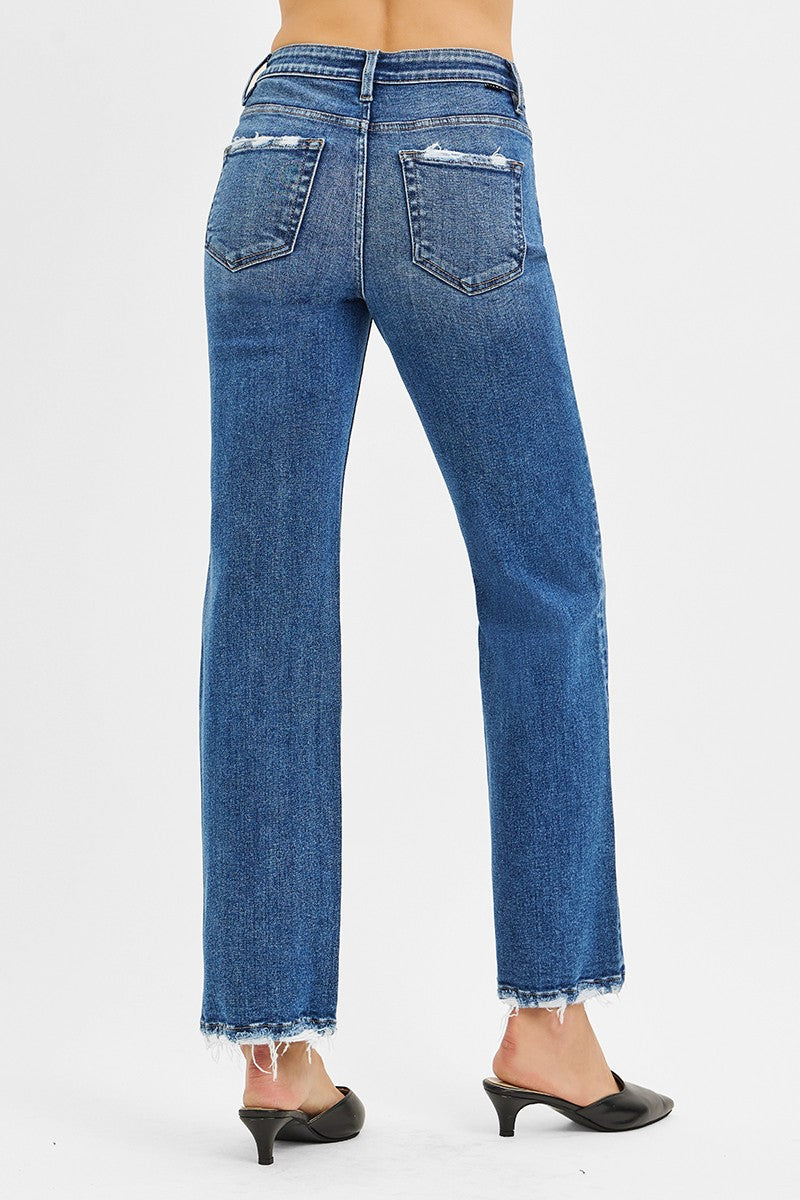 kimberly high rise ankle straight jean