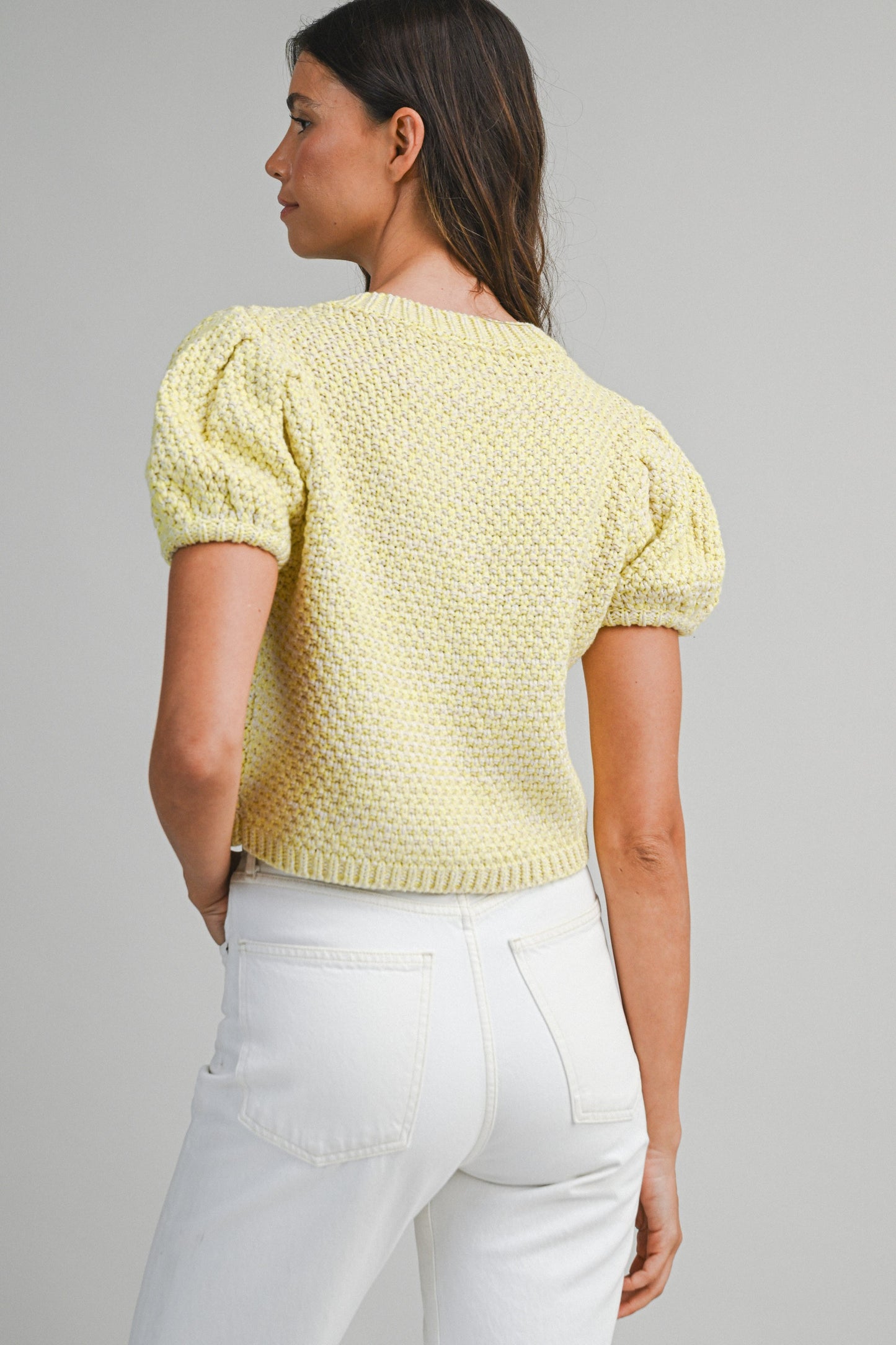 rebecca puff sleeve sweater