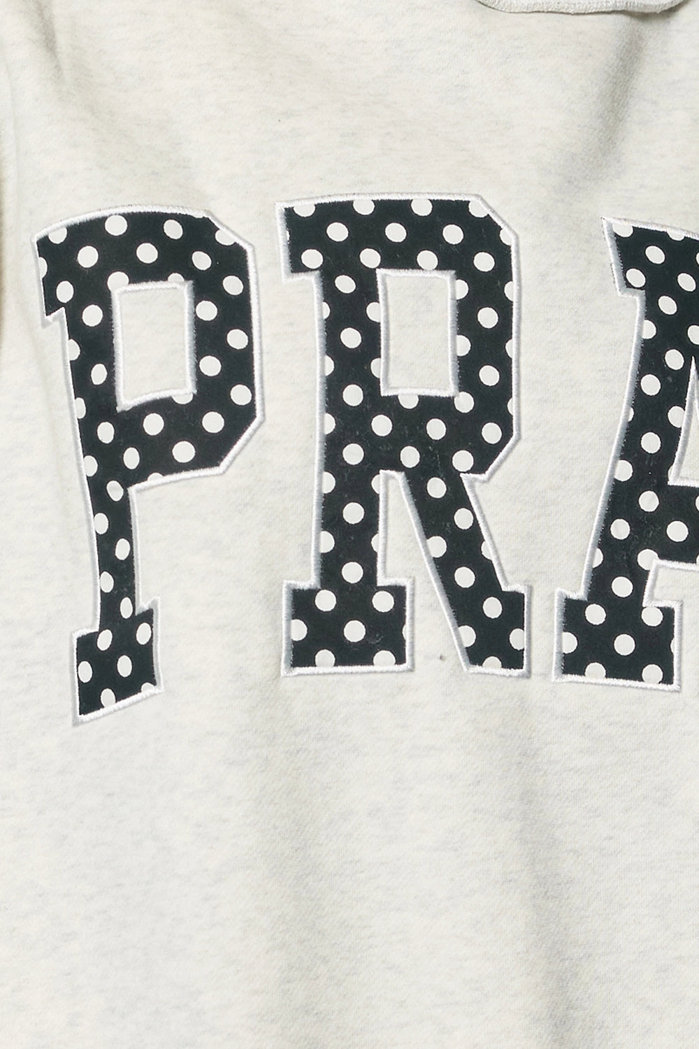 pray polka dot mock neck