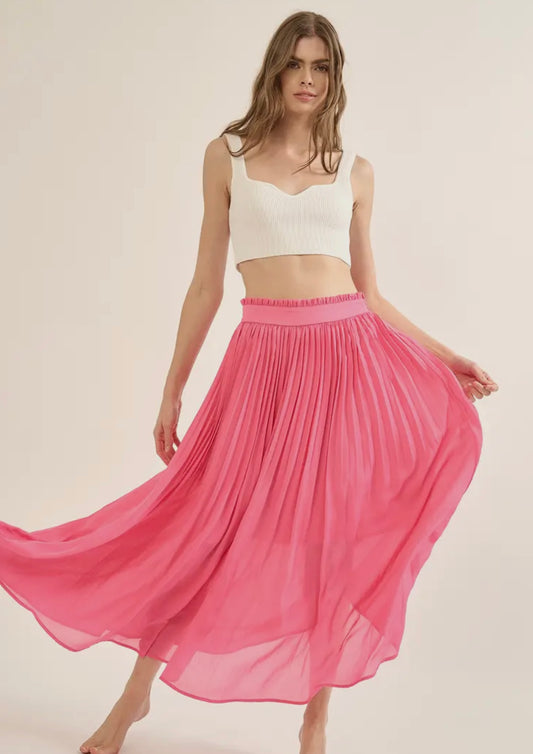 paisley pink skirt pink chiffon maxi