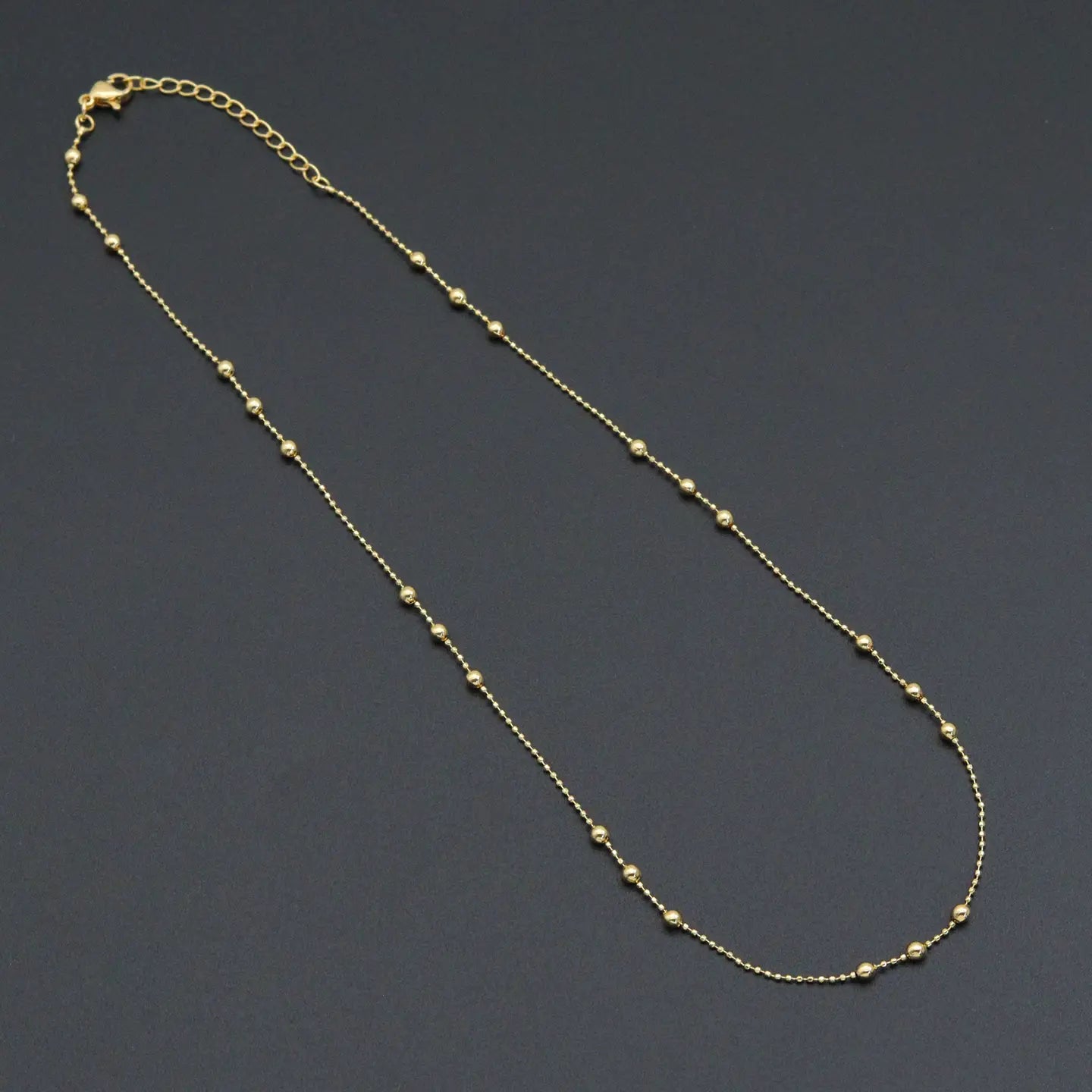gold ball chain necklace