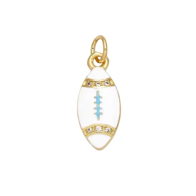 enamel football charm