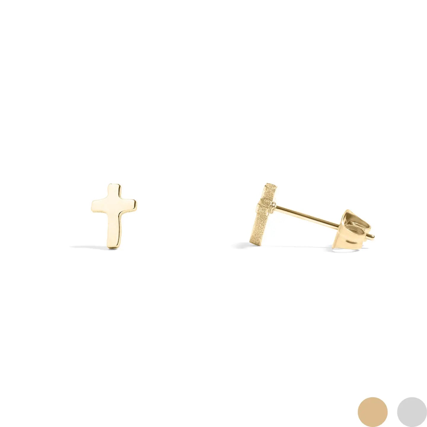 cross stud earrings