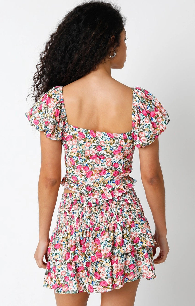 rosalie garden smocked top