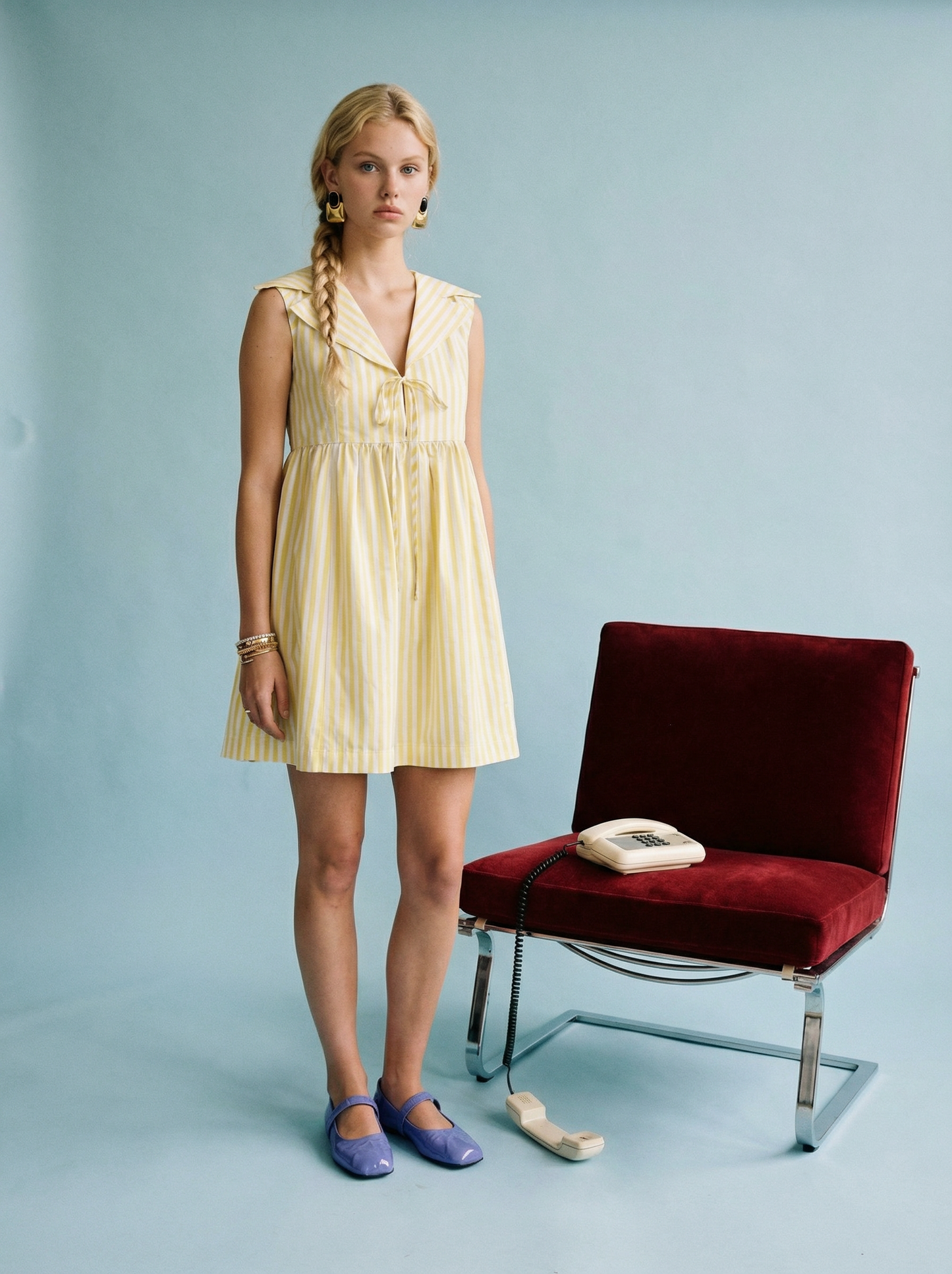 illa striped mini dress