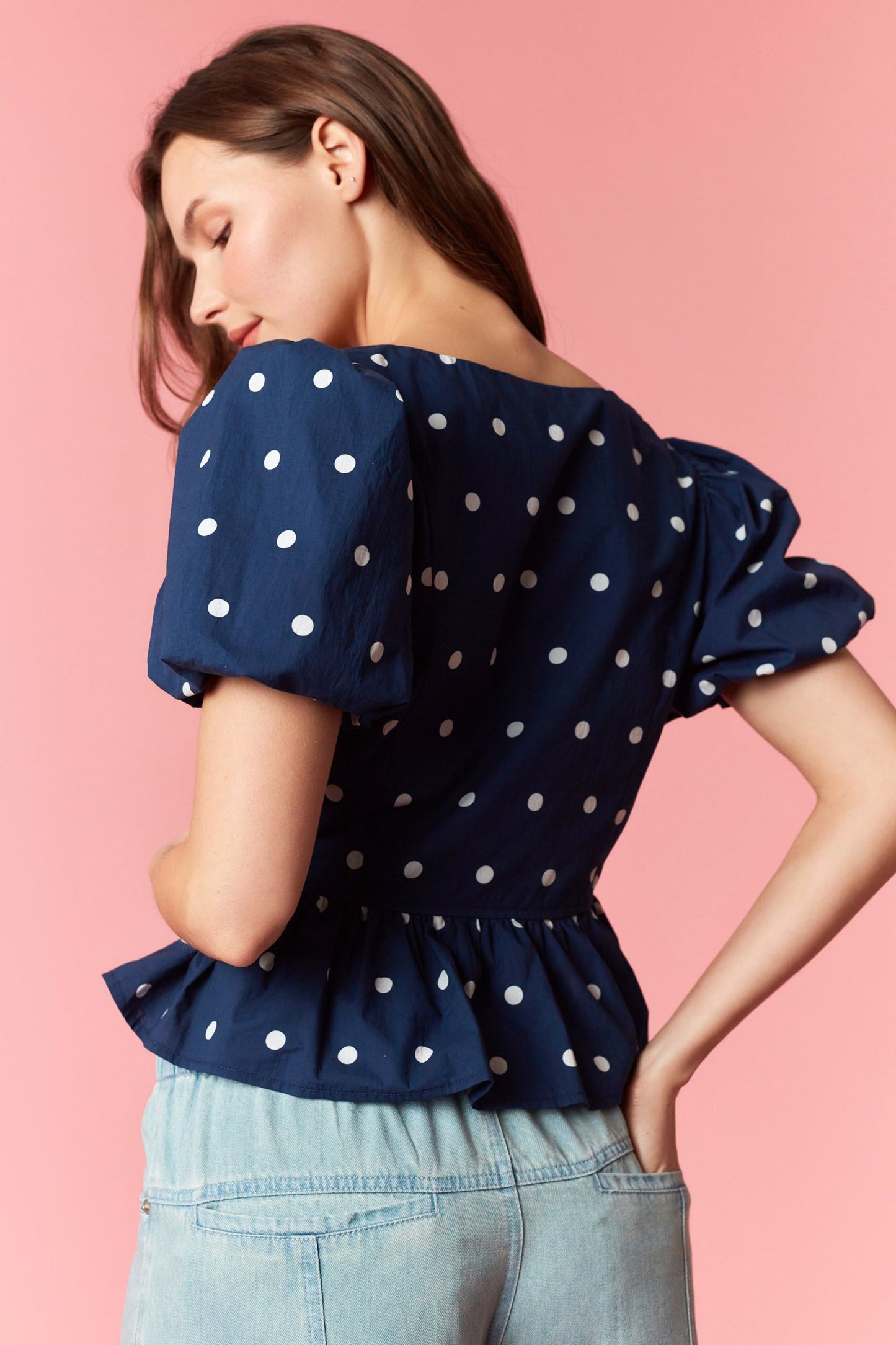wren polka dot top