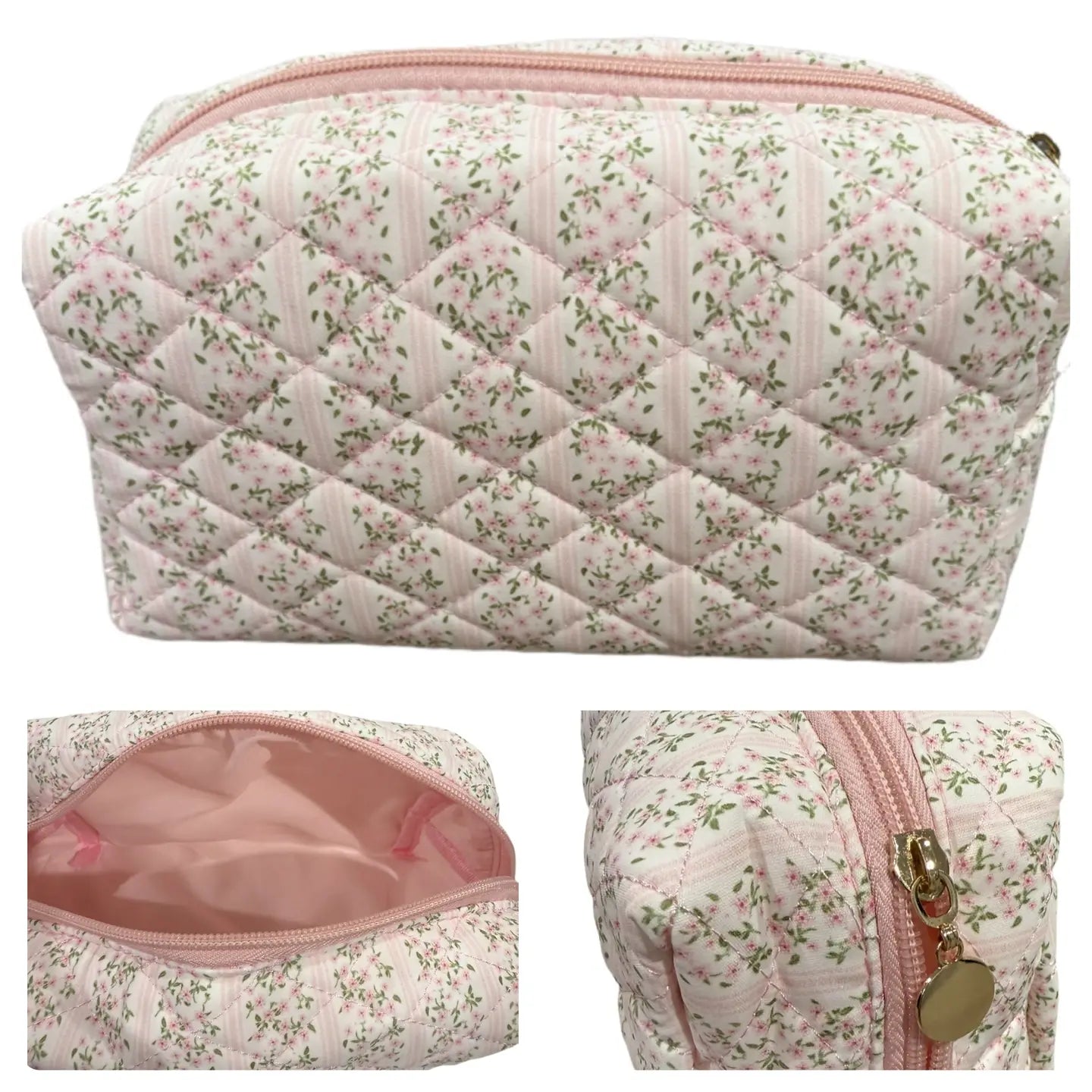 quilted makeup bag