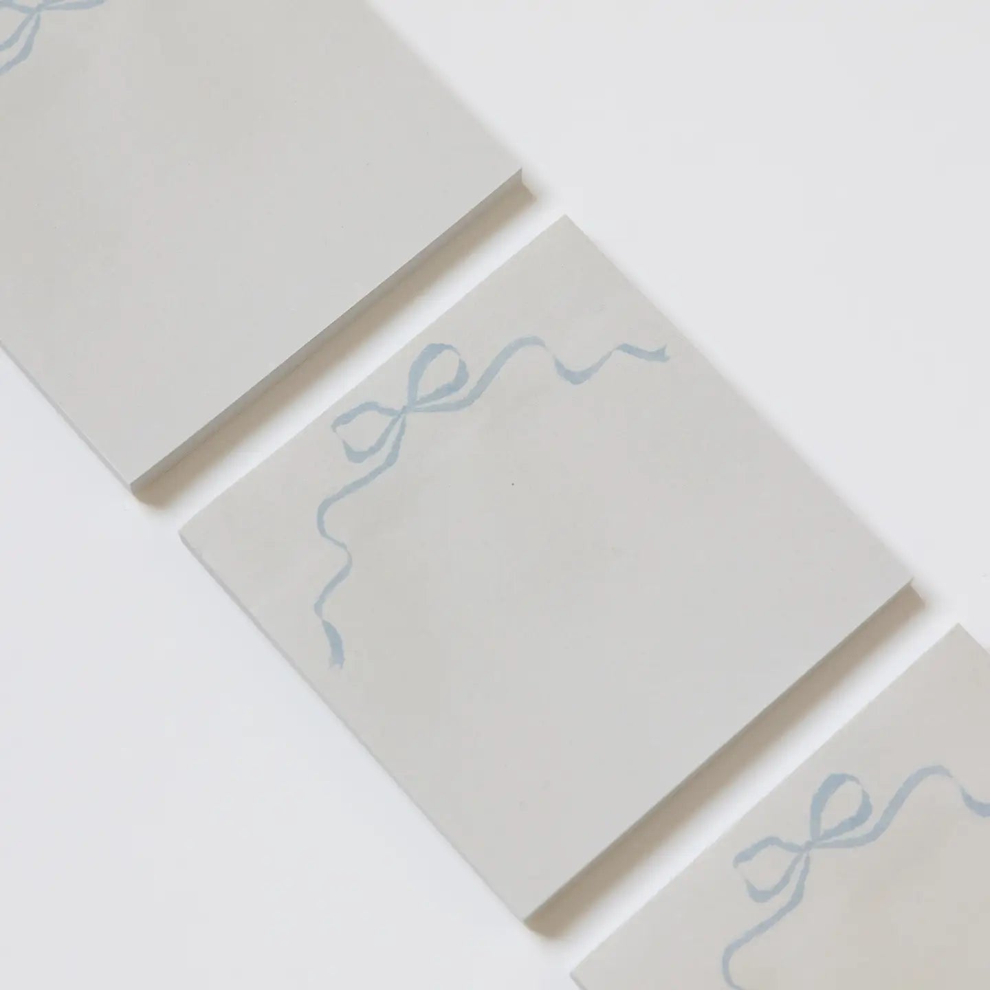 blue bow sticky note pad