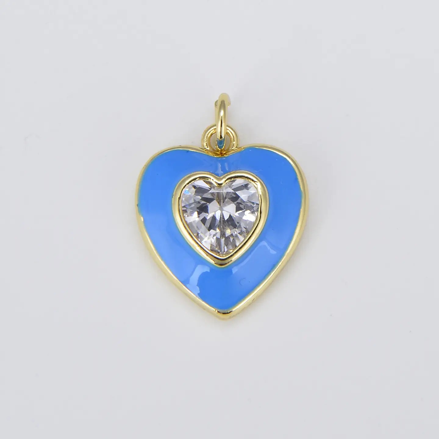 blue pave heart