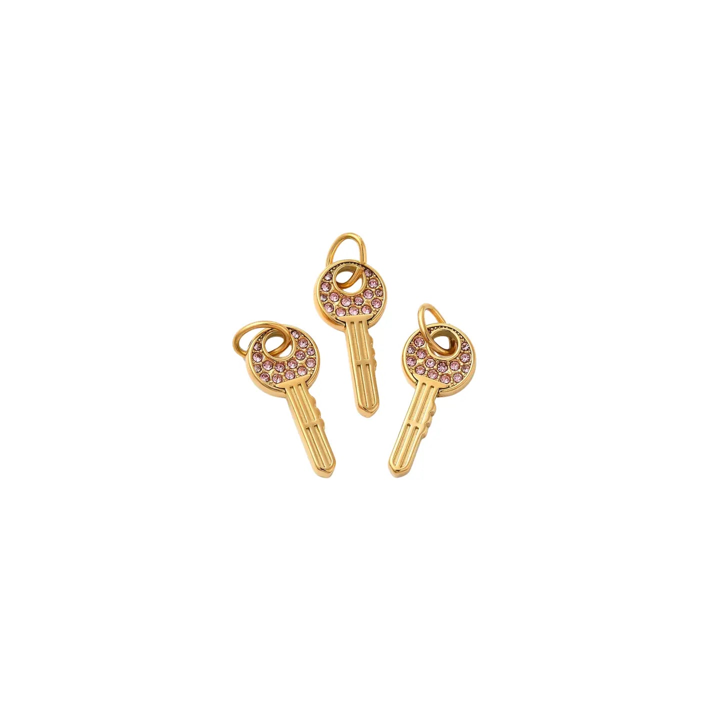 pave key charm