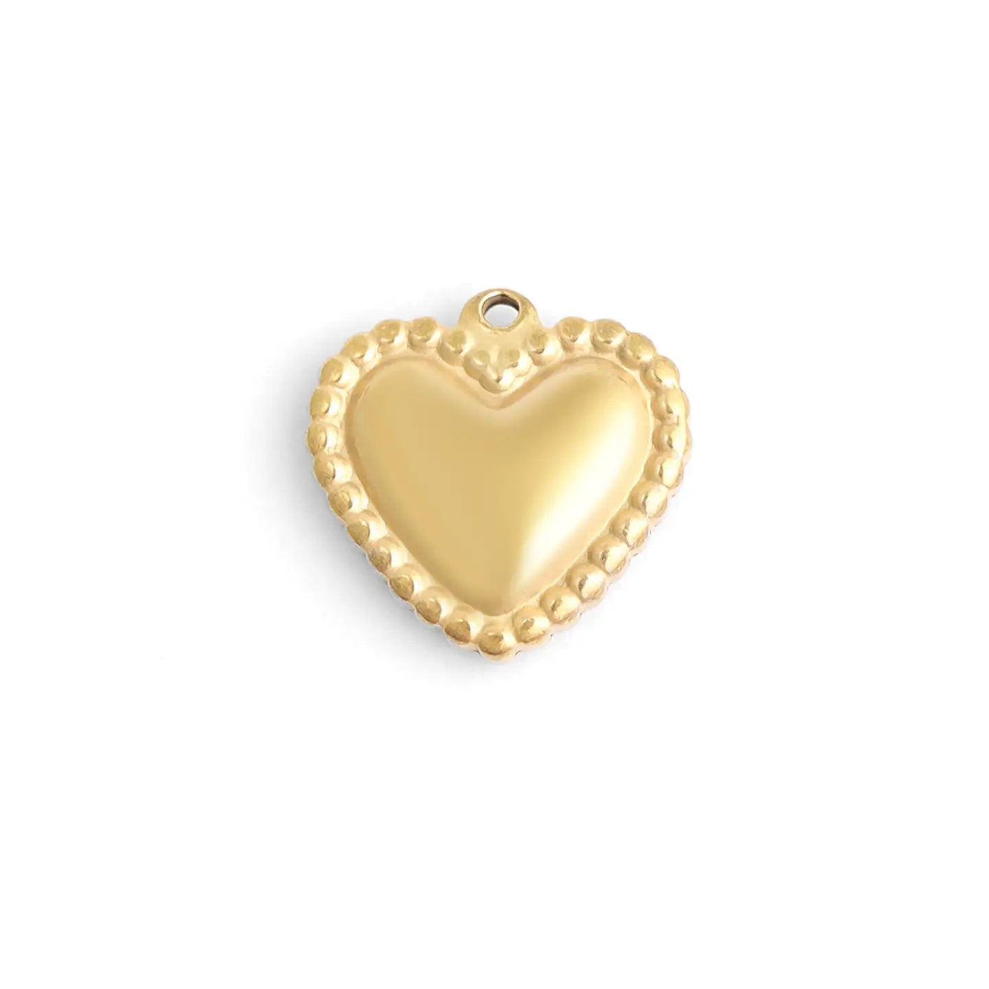 beaded heart charm