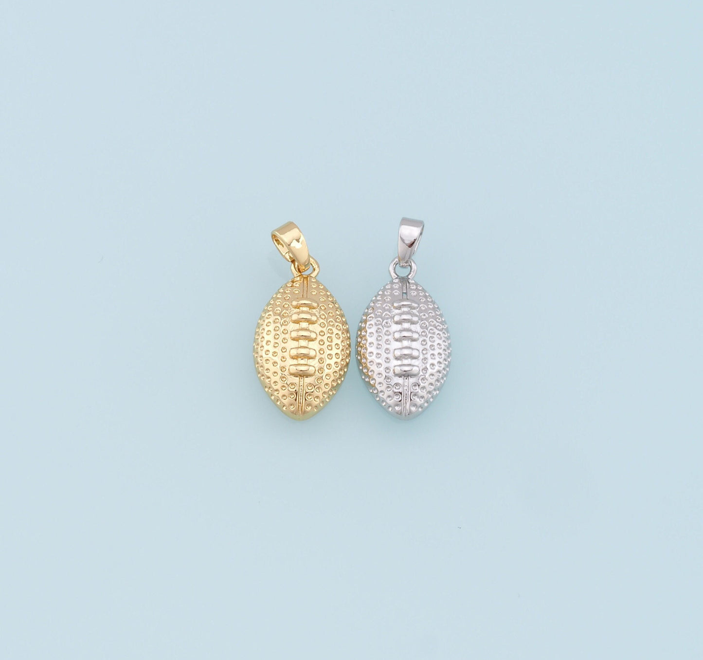 gold football charm