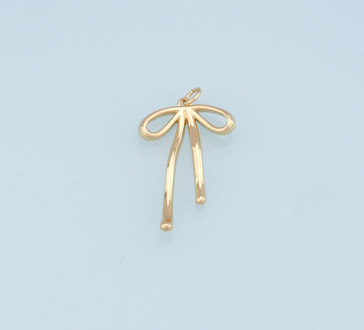 gold bow charm