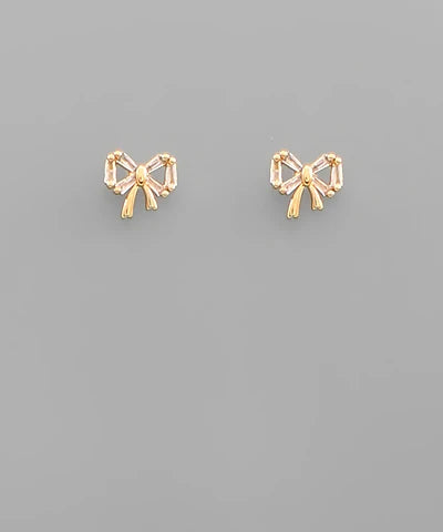 cz bow studs