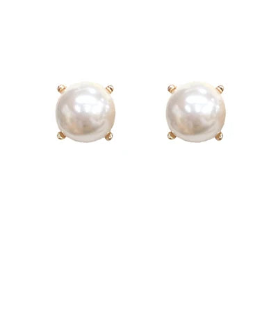 pearl stud earrings
