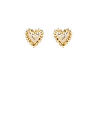 dotted heart studs
