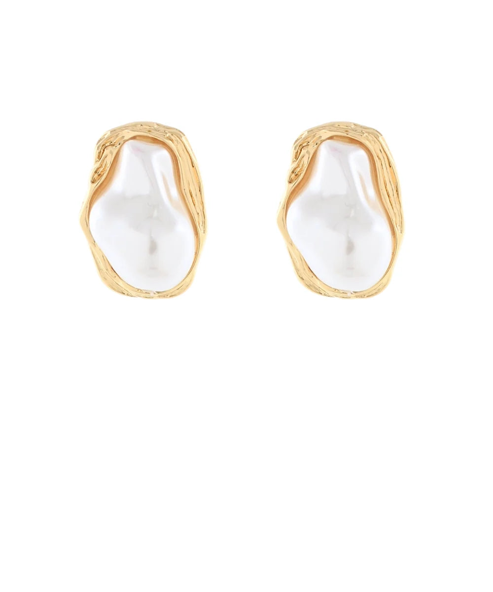 large baroque pearl earring