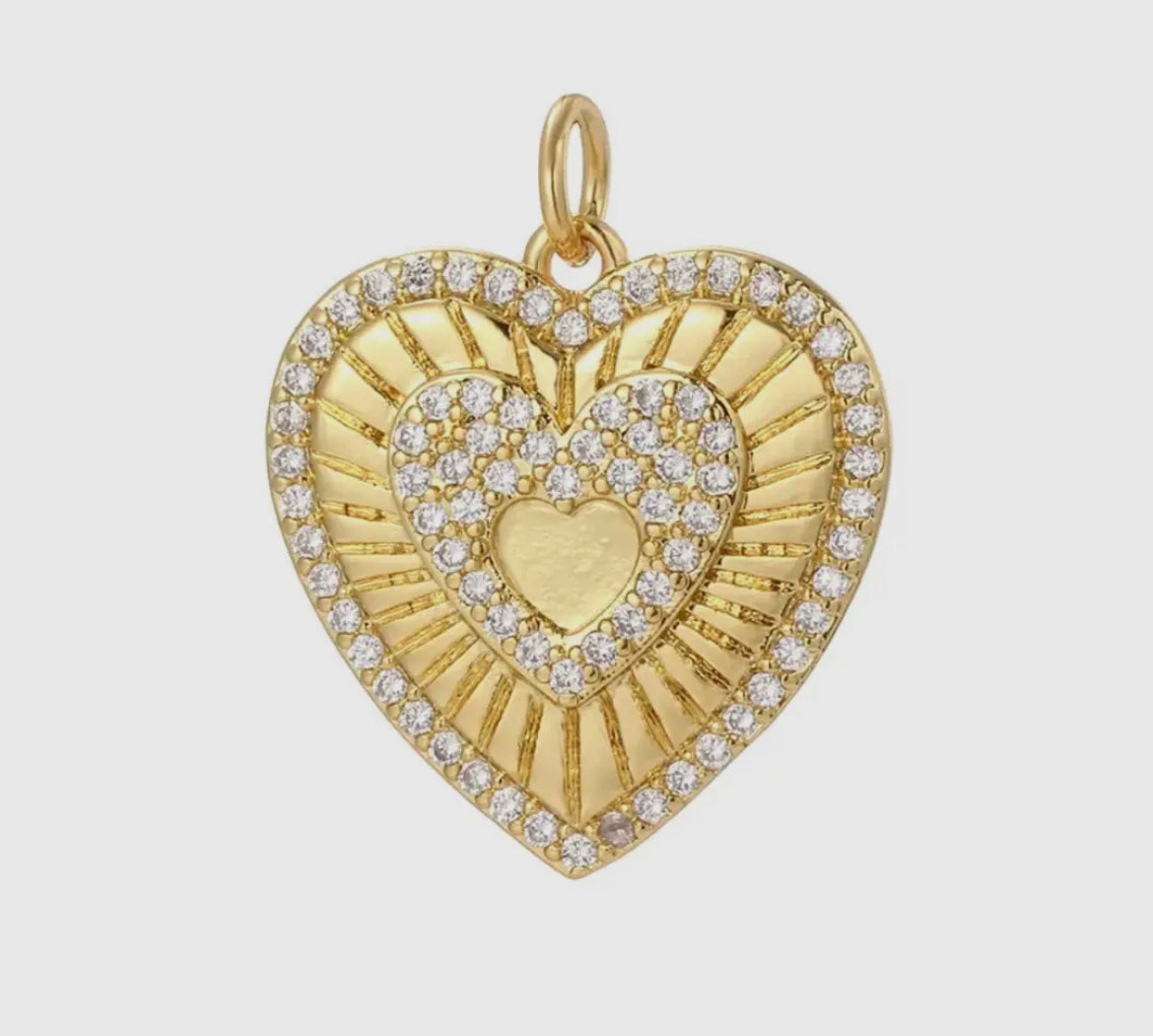 heart burst charm