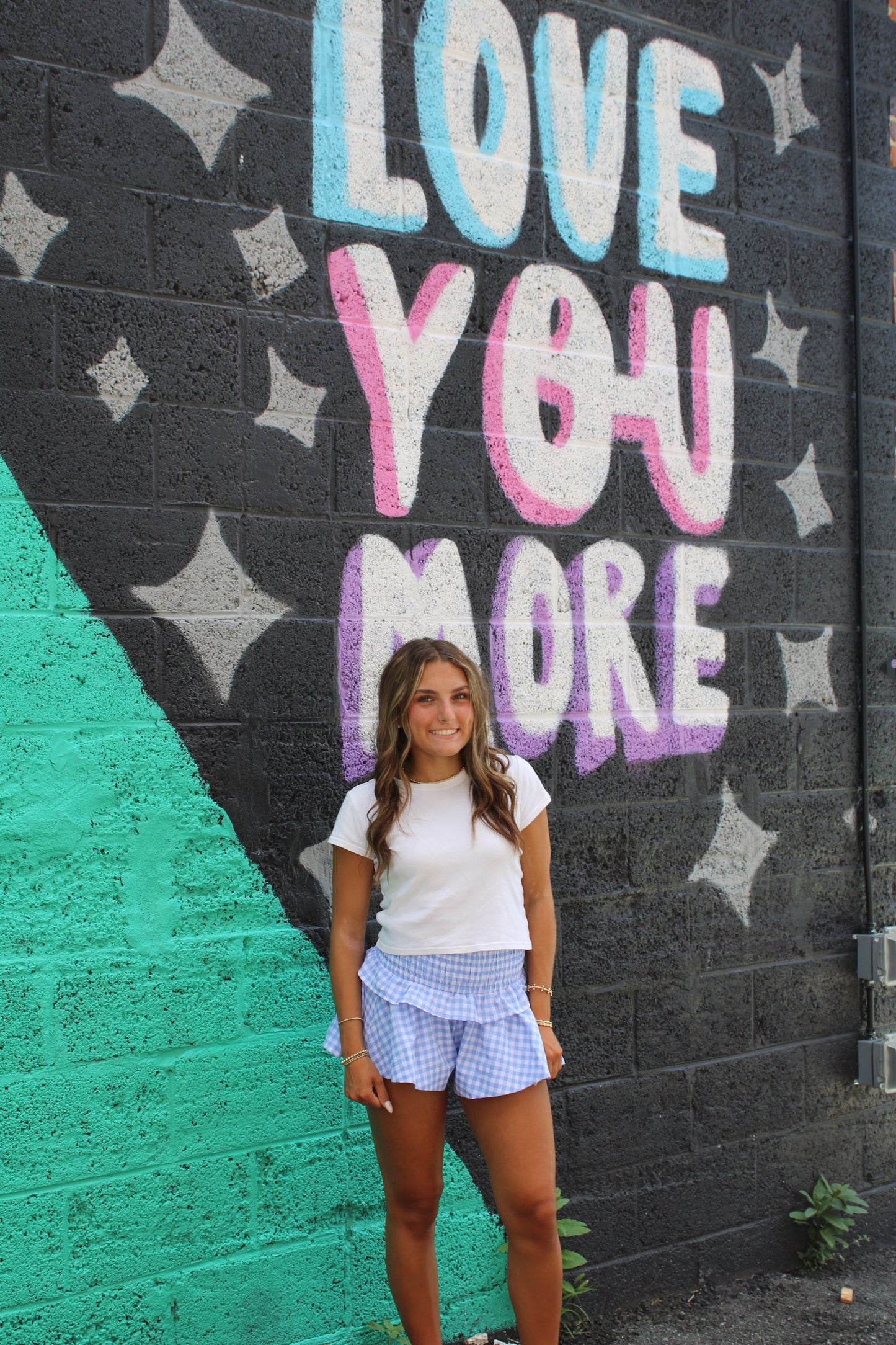 olivia ruffle shorts