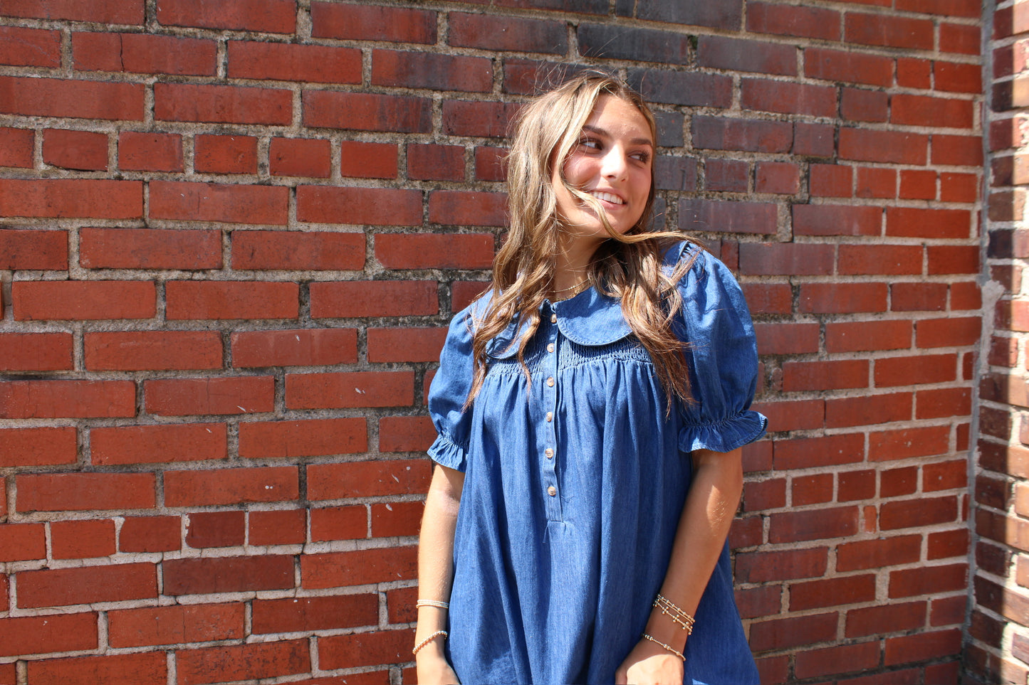adley denim dress
