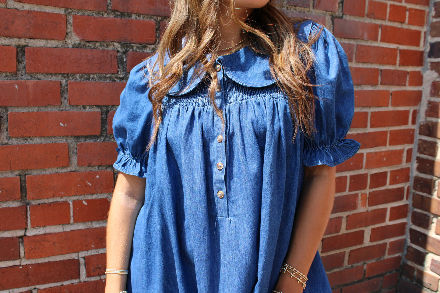 adley denim dress