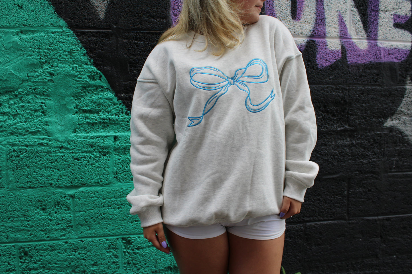 noelle bow crewneck