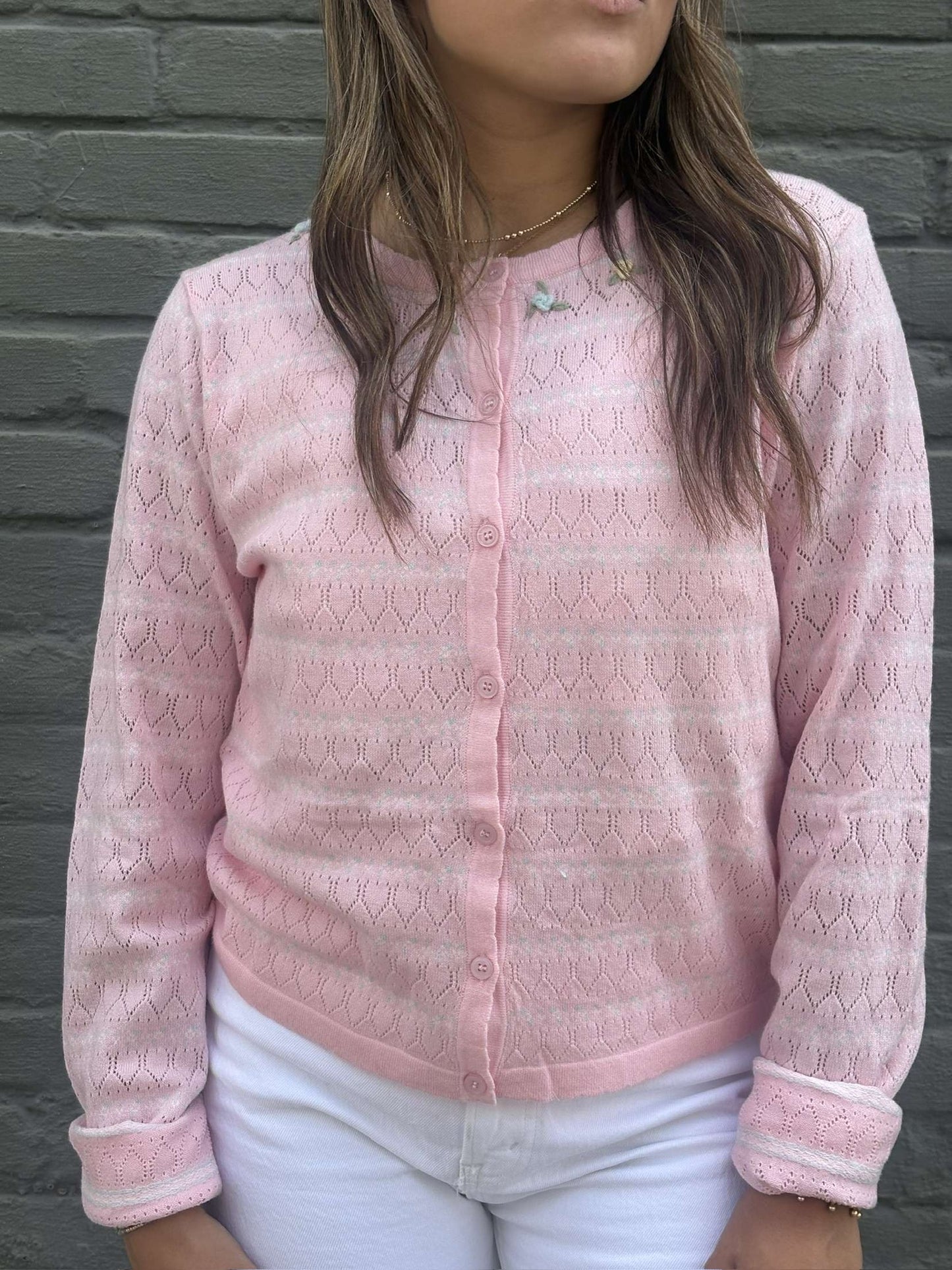 lydia pointelle cardi