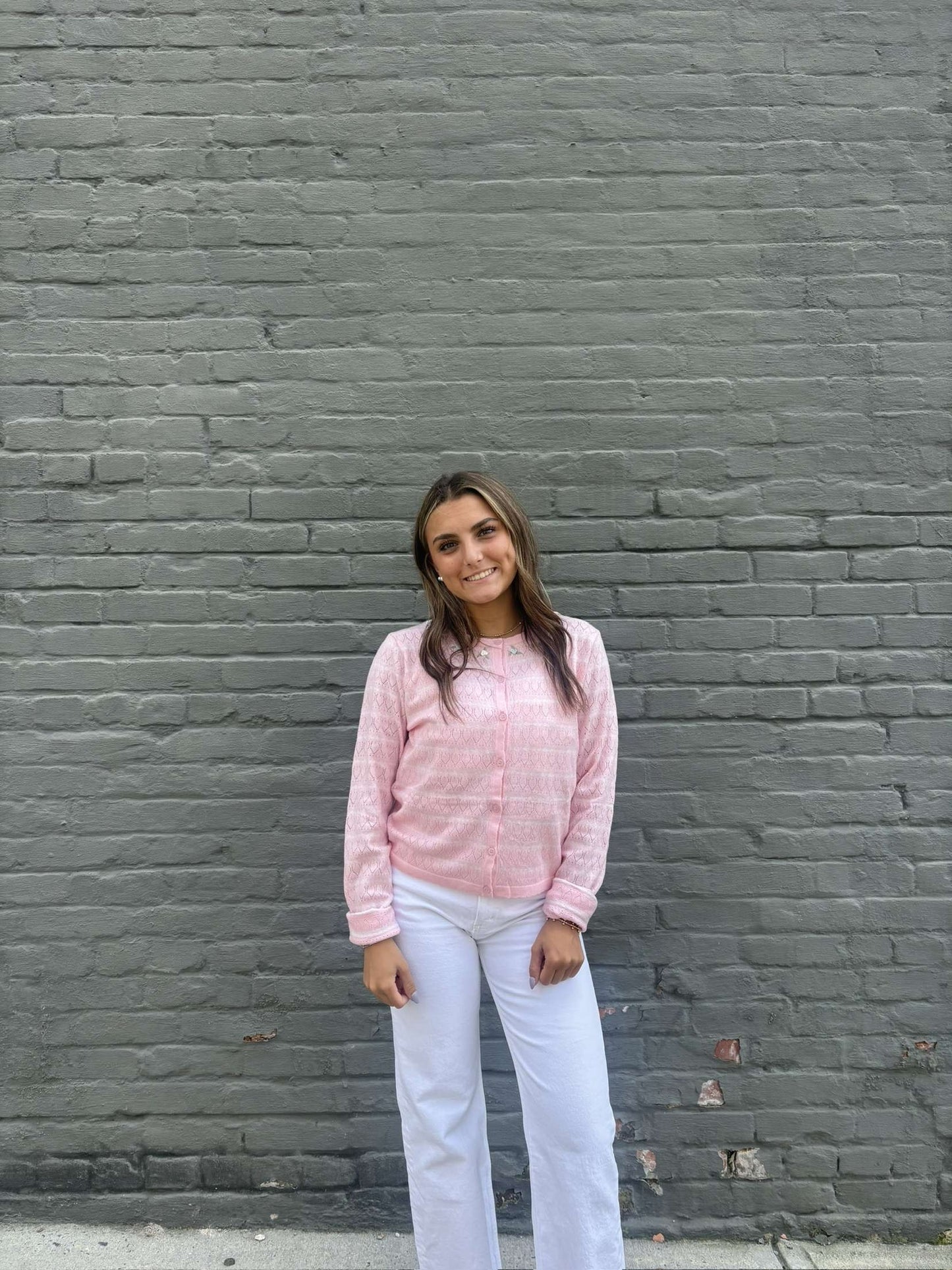 lydia pointelle cardi