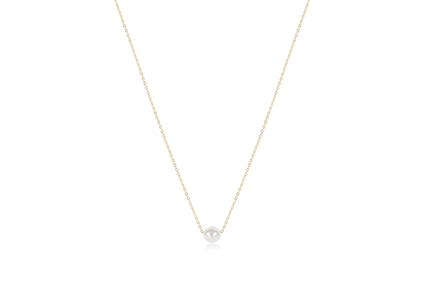 16" necklace gold- admire pearl