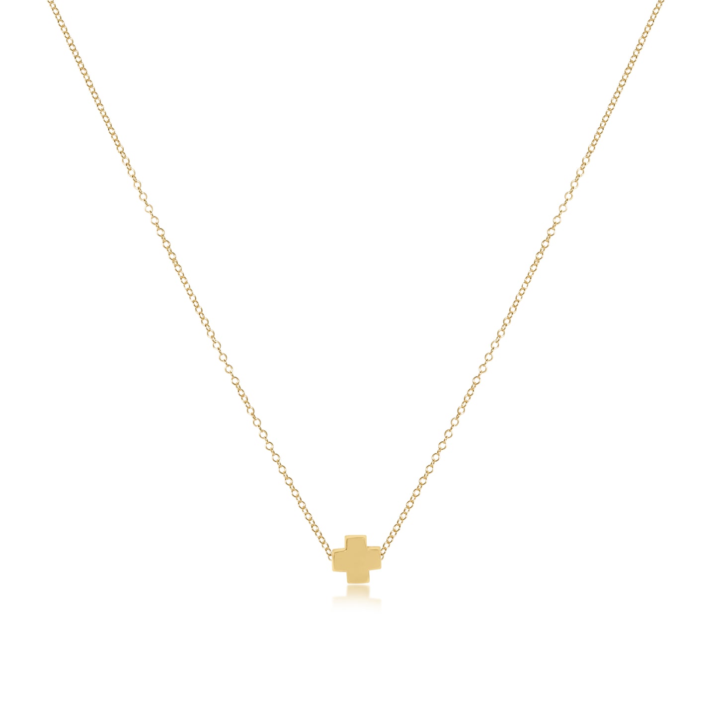 16" necklace gold- signature cross gold