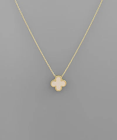 clover MOP necklace