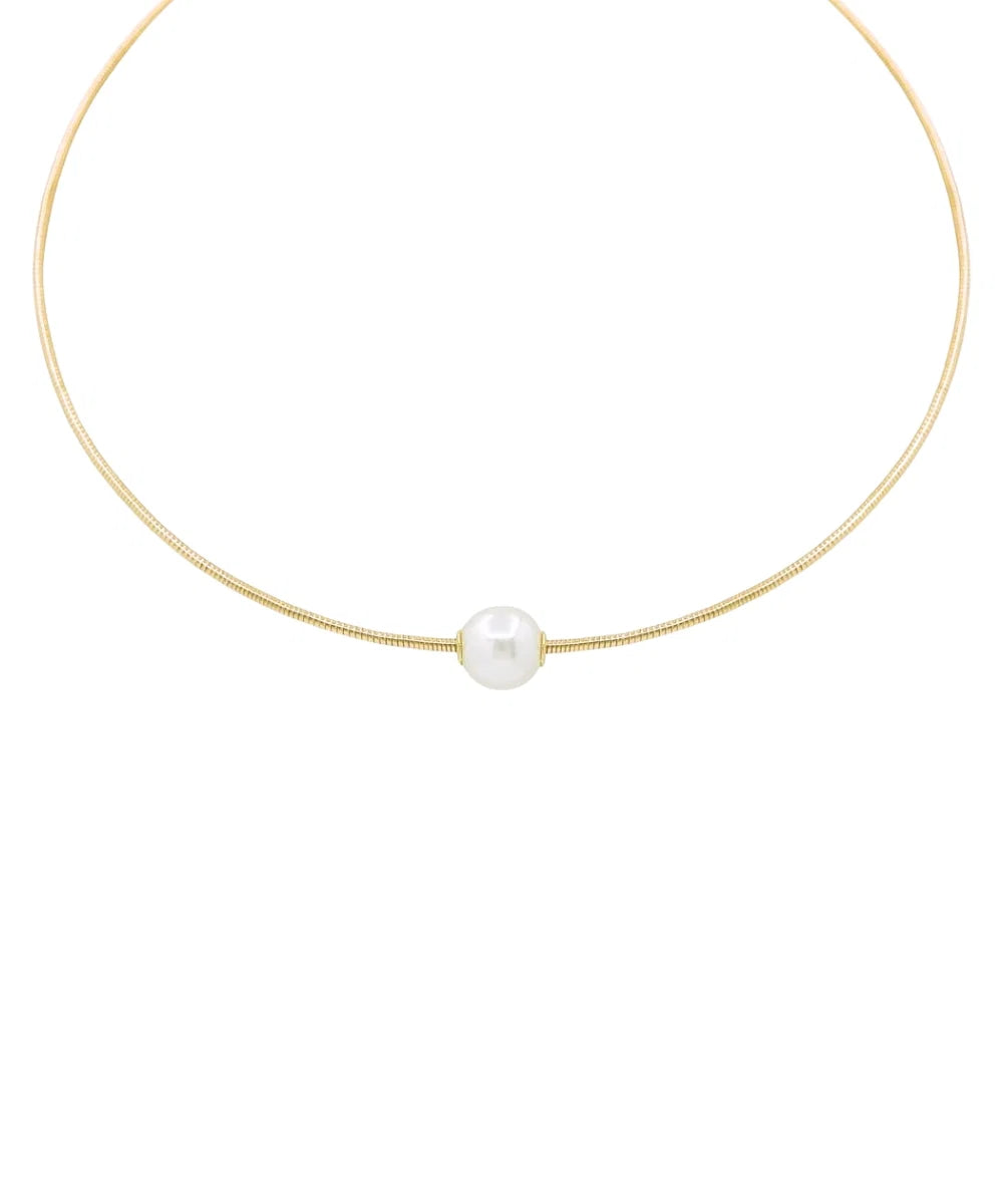 12mm pearl wire choker necklace