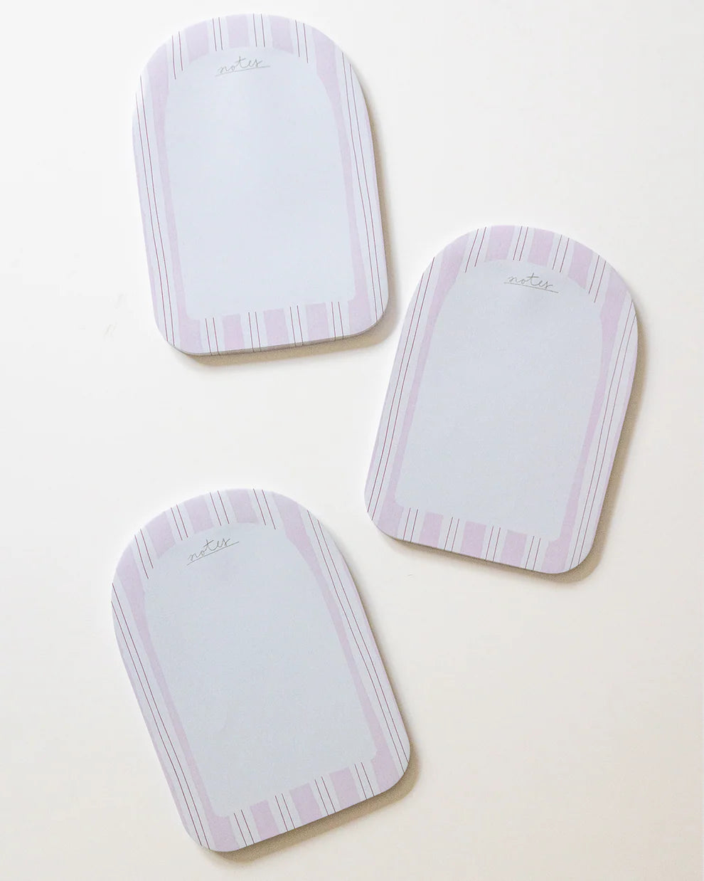 pink stripes notepad