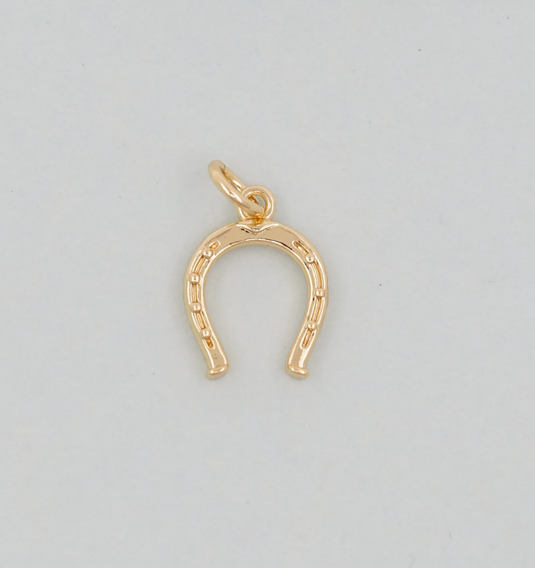 gold horseshoe charm