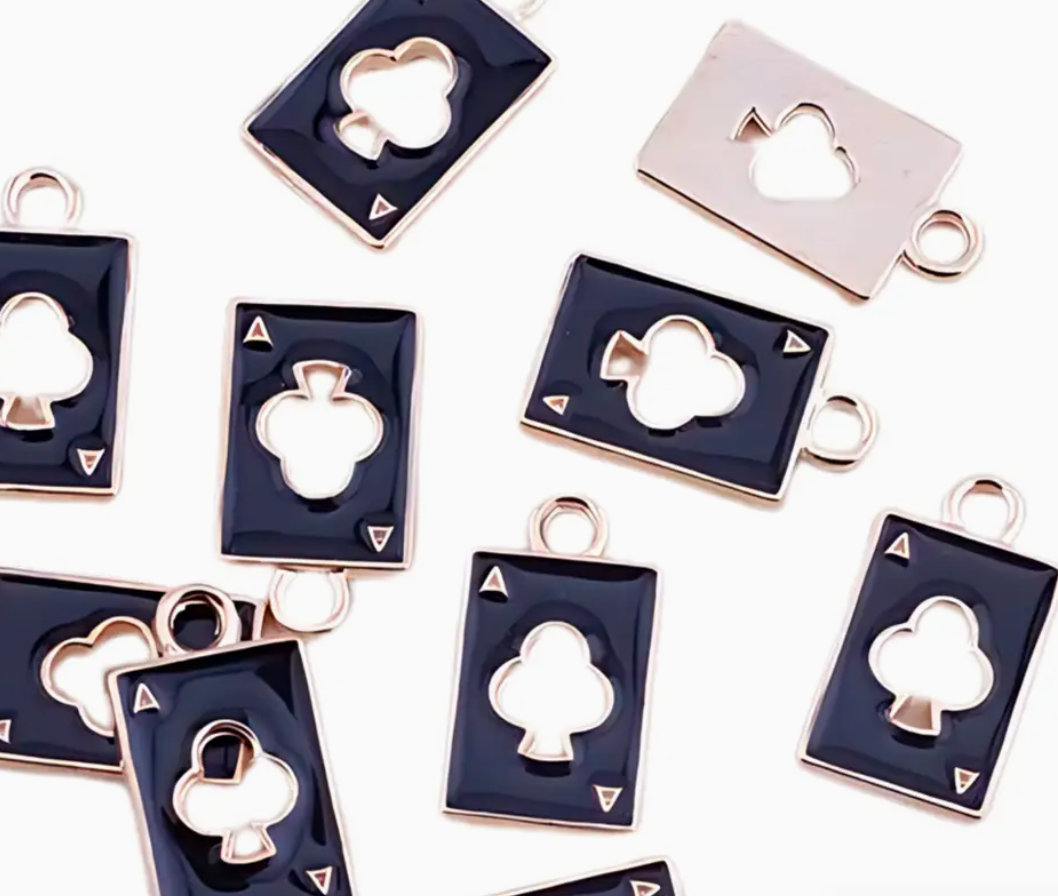 black playing card charm