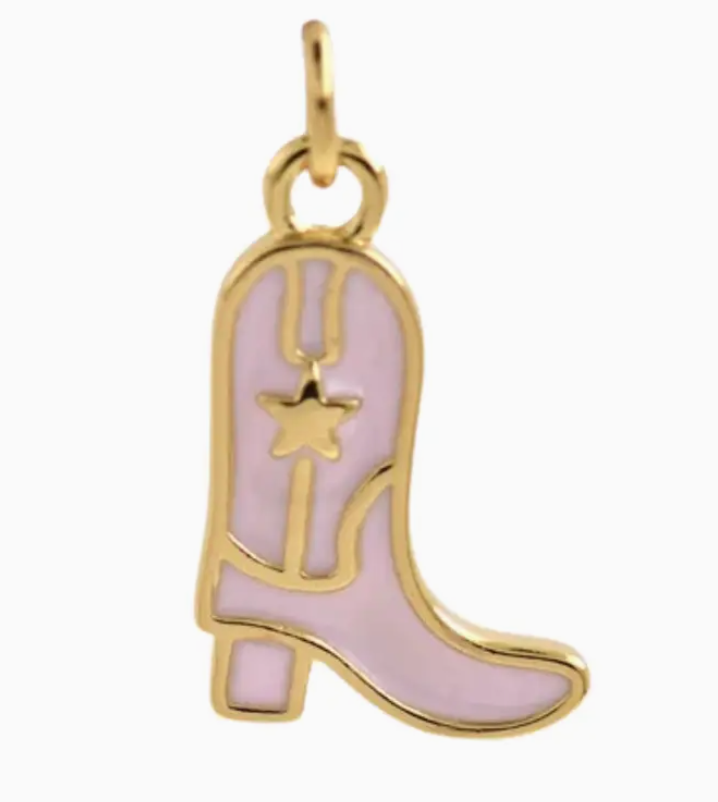 pink boot charm