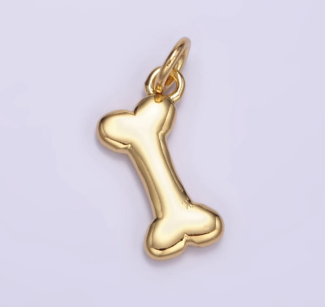 gold bone charm