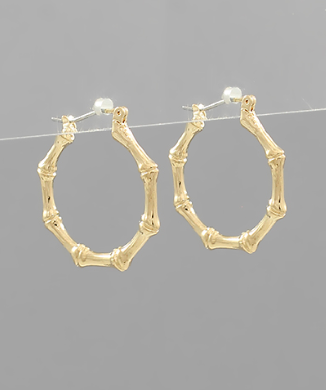 gold bamboo hoops