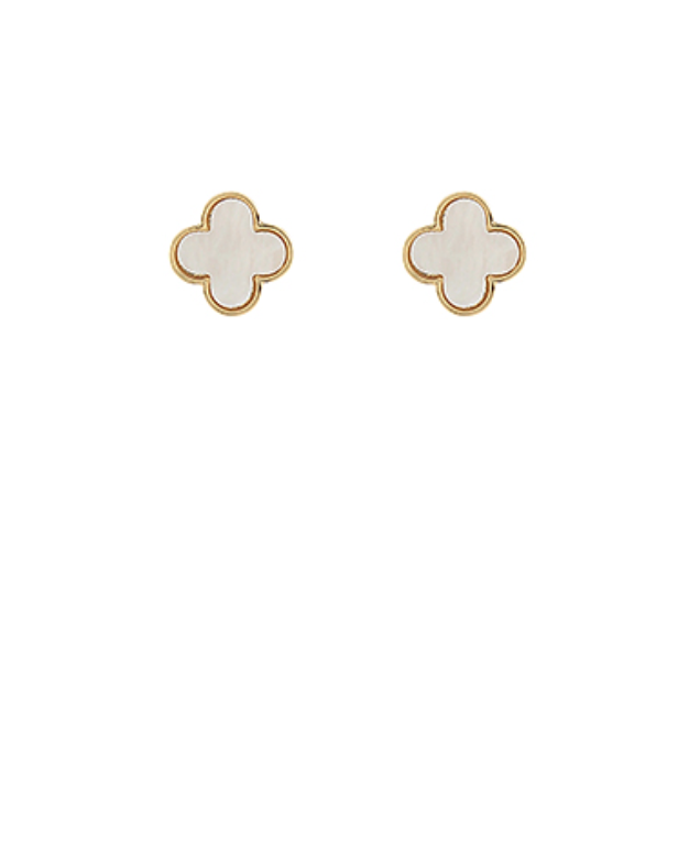 gold clover studs