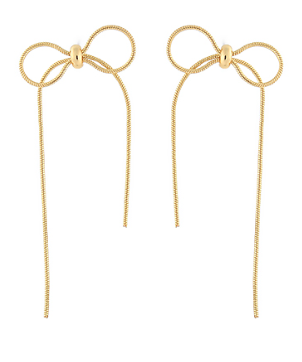 tassel bow earrings