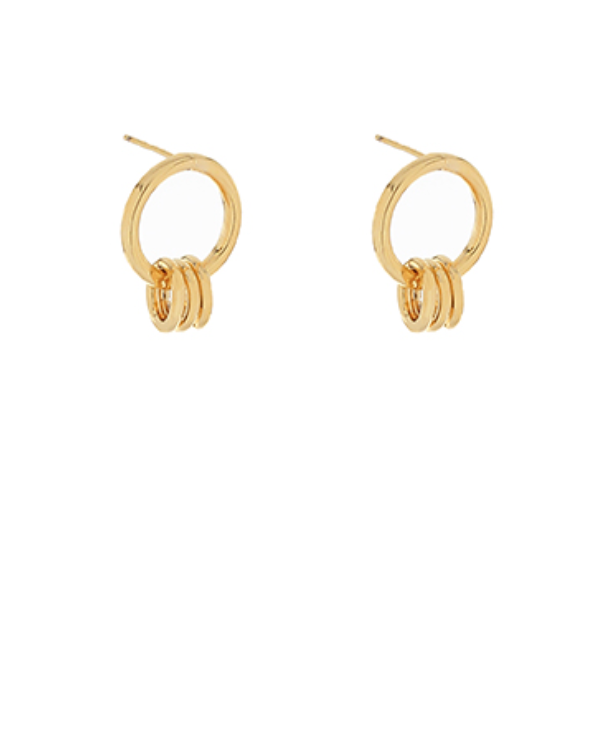 circle dangle studs