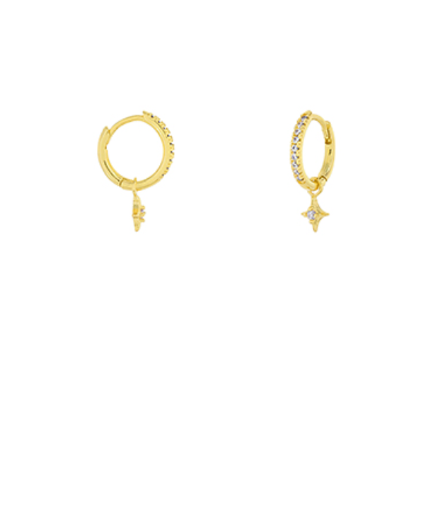 starburst dangle hoops