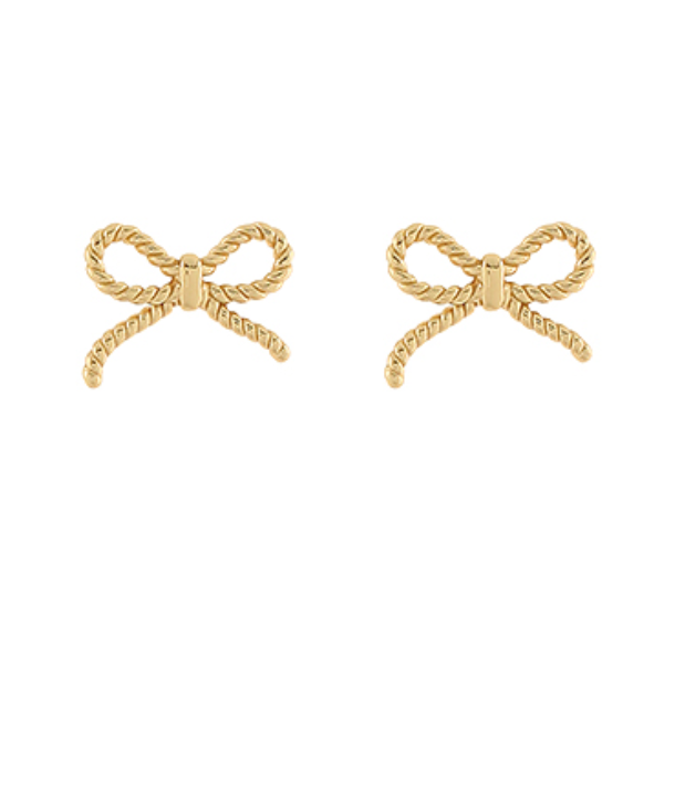 rope bow earrings