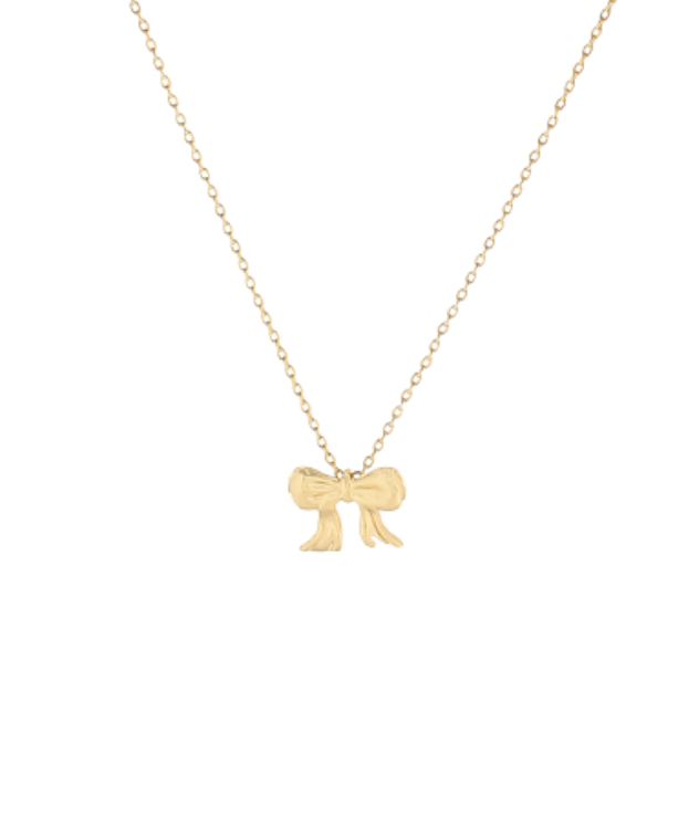 gold bow necklace