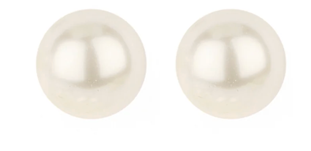 large pearl stud earrings