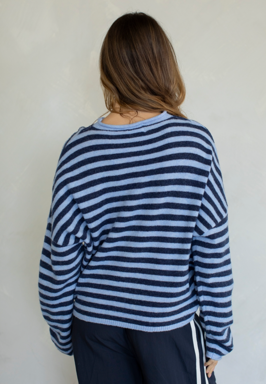 cabana striped cardigan-blue