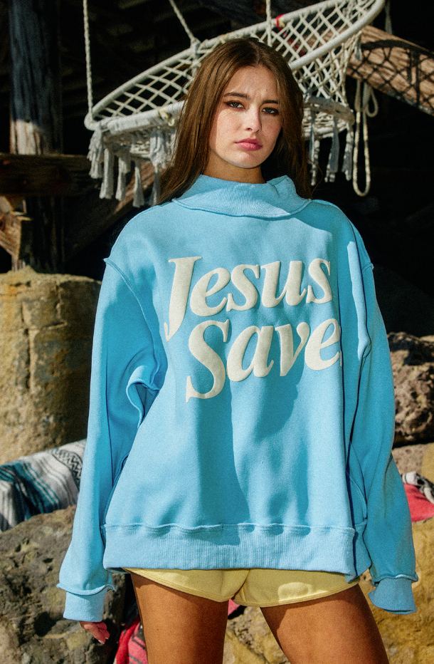 Jesus saves mockneck