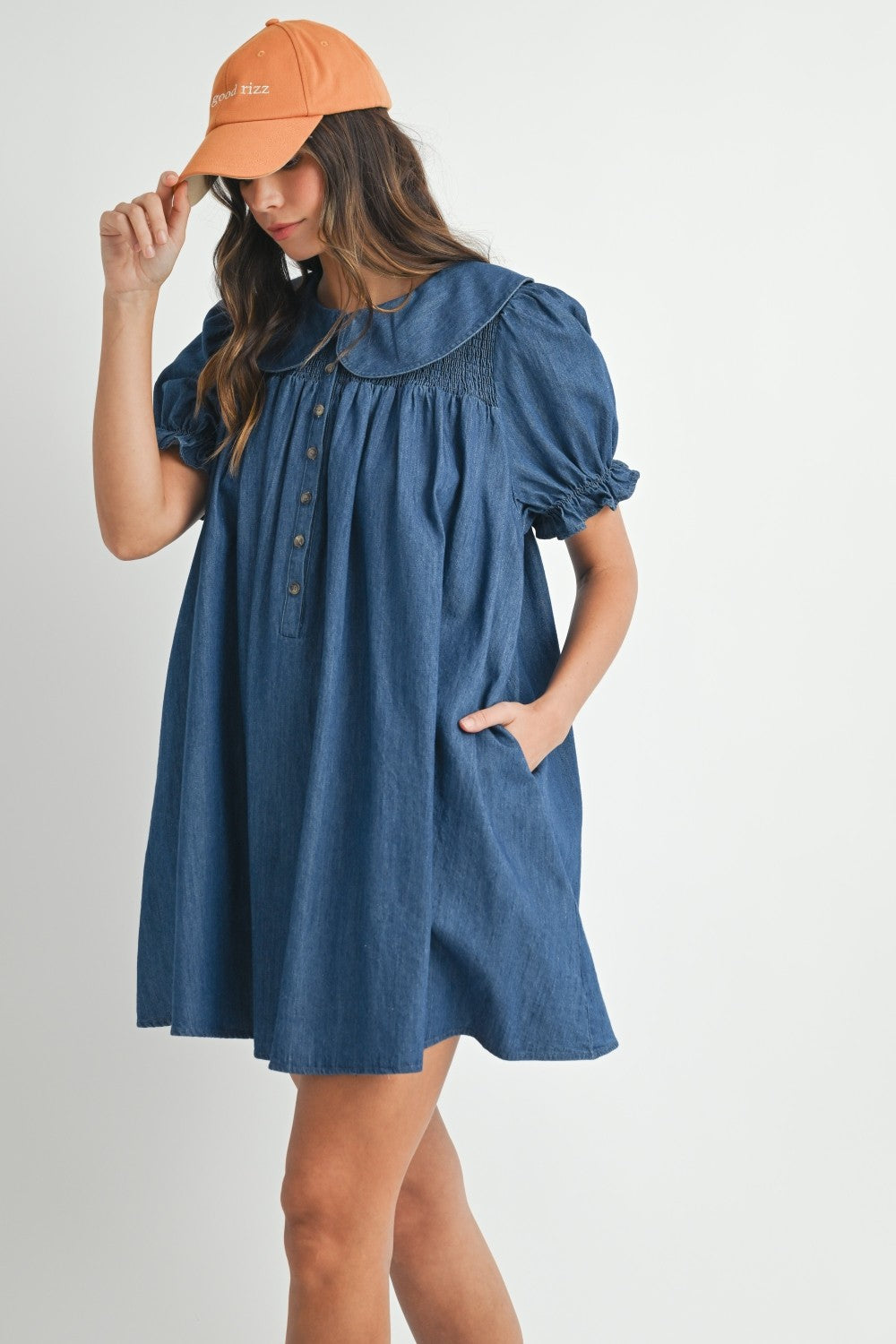 adley denim dress